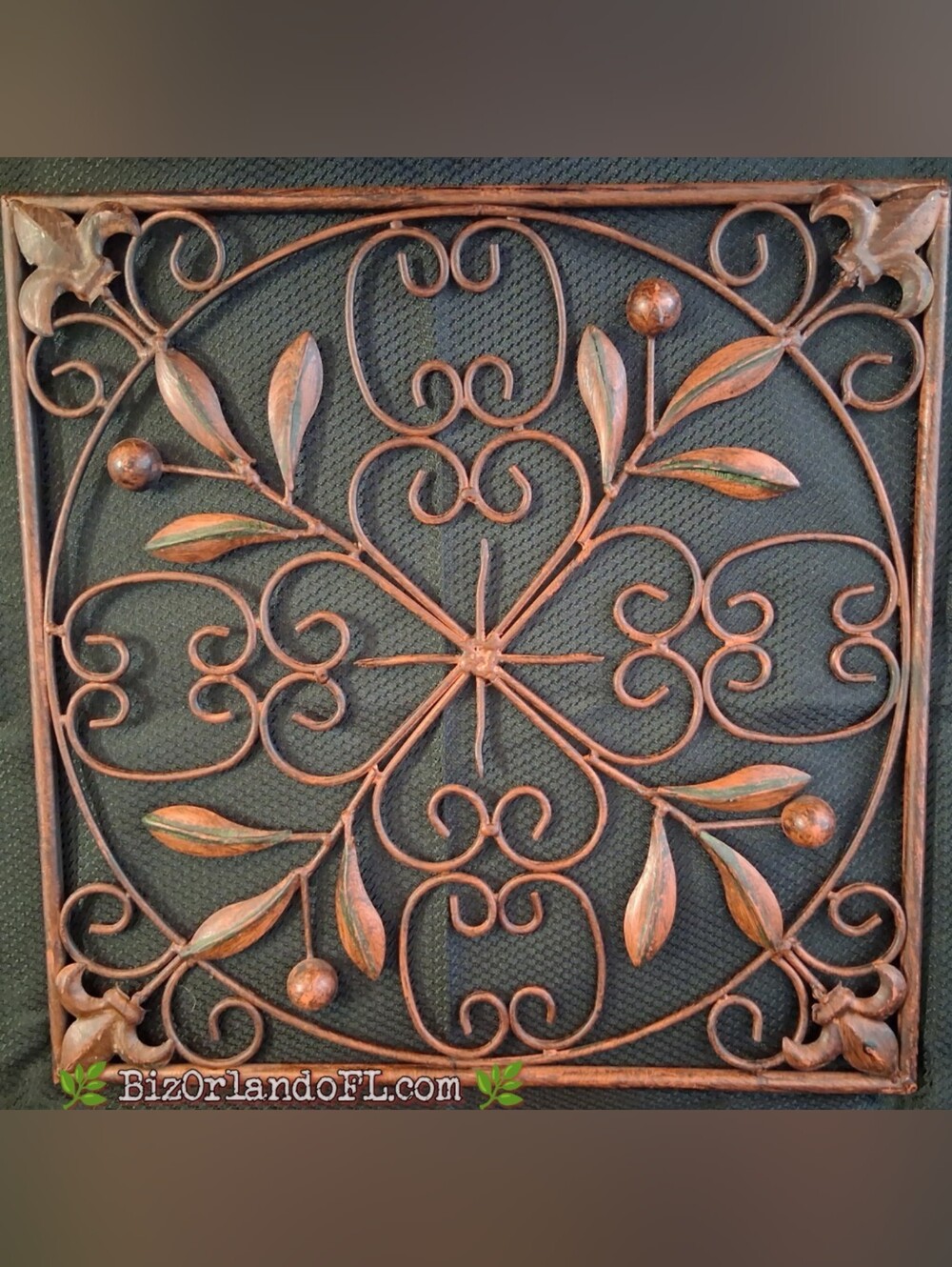 Deco 79 Metal Scroll Home / Wall Decor / Wall Sculpture / Wall Art 14x14 (Brown)